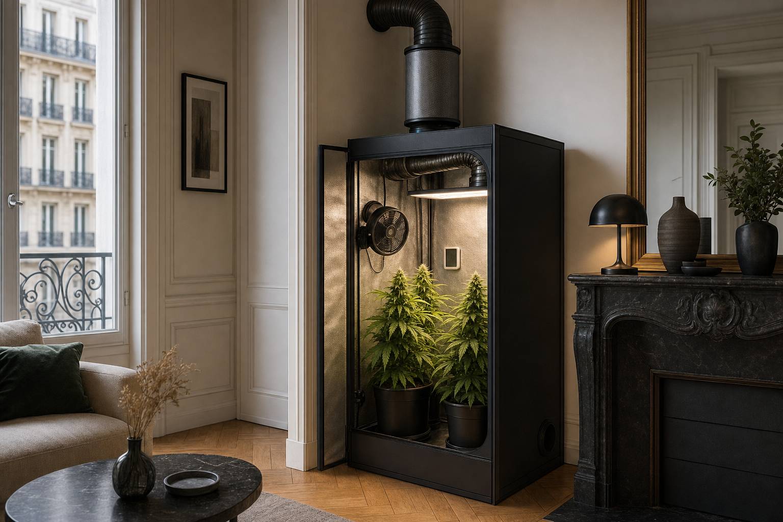 Cómo montar un kit de cultivo indoor en Francia: guía de espacio, ventilación y discreción