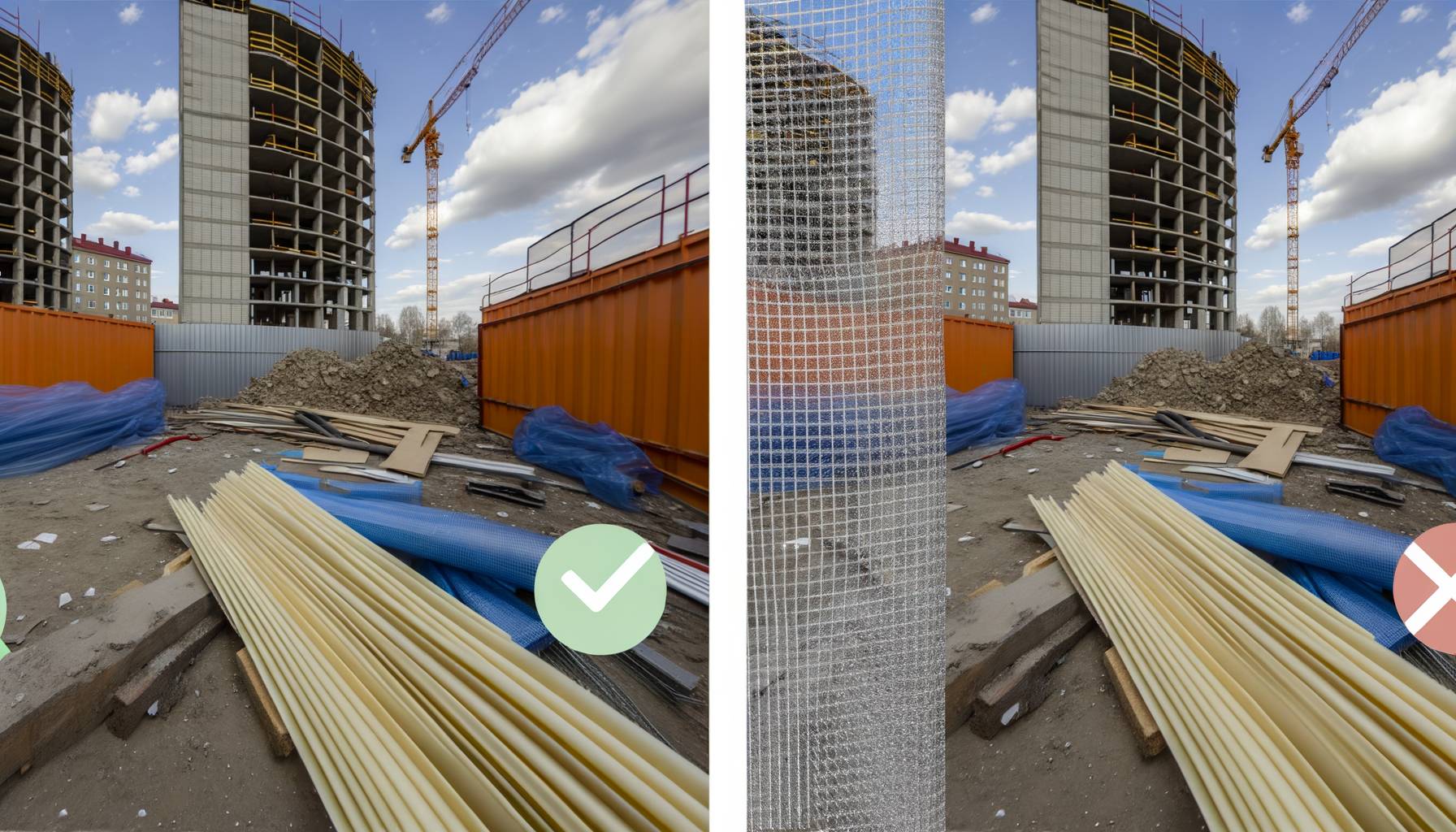 Diferencia entre malla y velo de fibra de vidrio